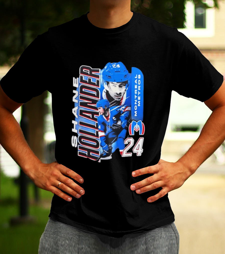 Shane Hollander Montreal Metros 24 Hockey Player Sports T-Shirt