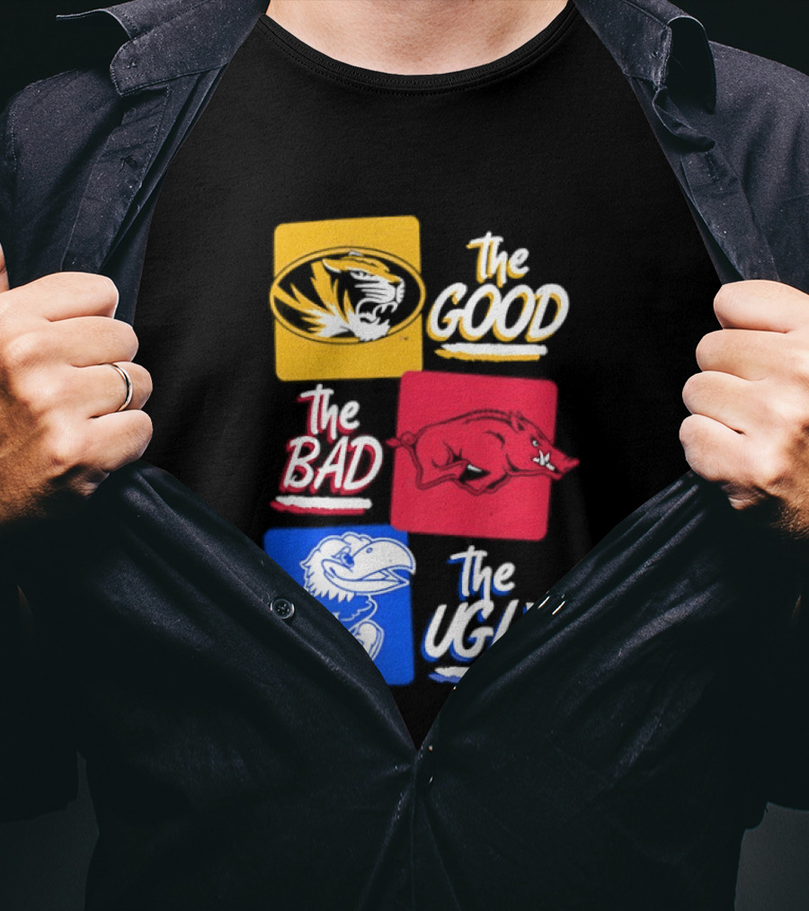Missouri Tigers The Good The Bad The Ugly Kansas Jayhawks Rivalry T-Shirt