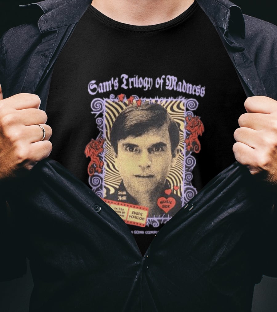 Sam Neill's Trilogy Of Madness Music Box Possession Event Horizon T-Shirt