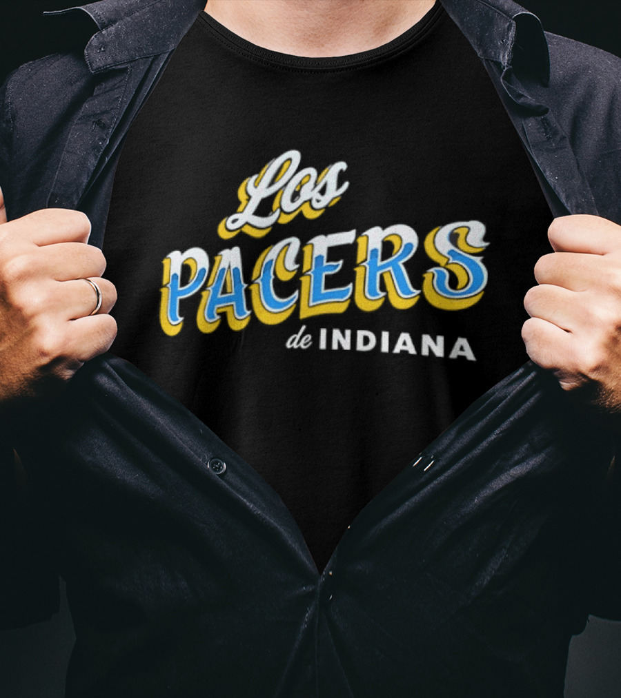 Los Pacers De Indiana NBA Basketball Team Bilingual Branding T-Shirt