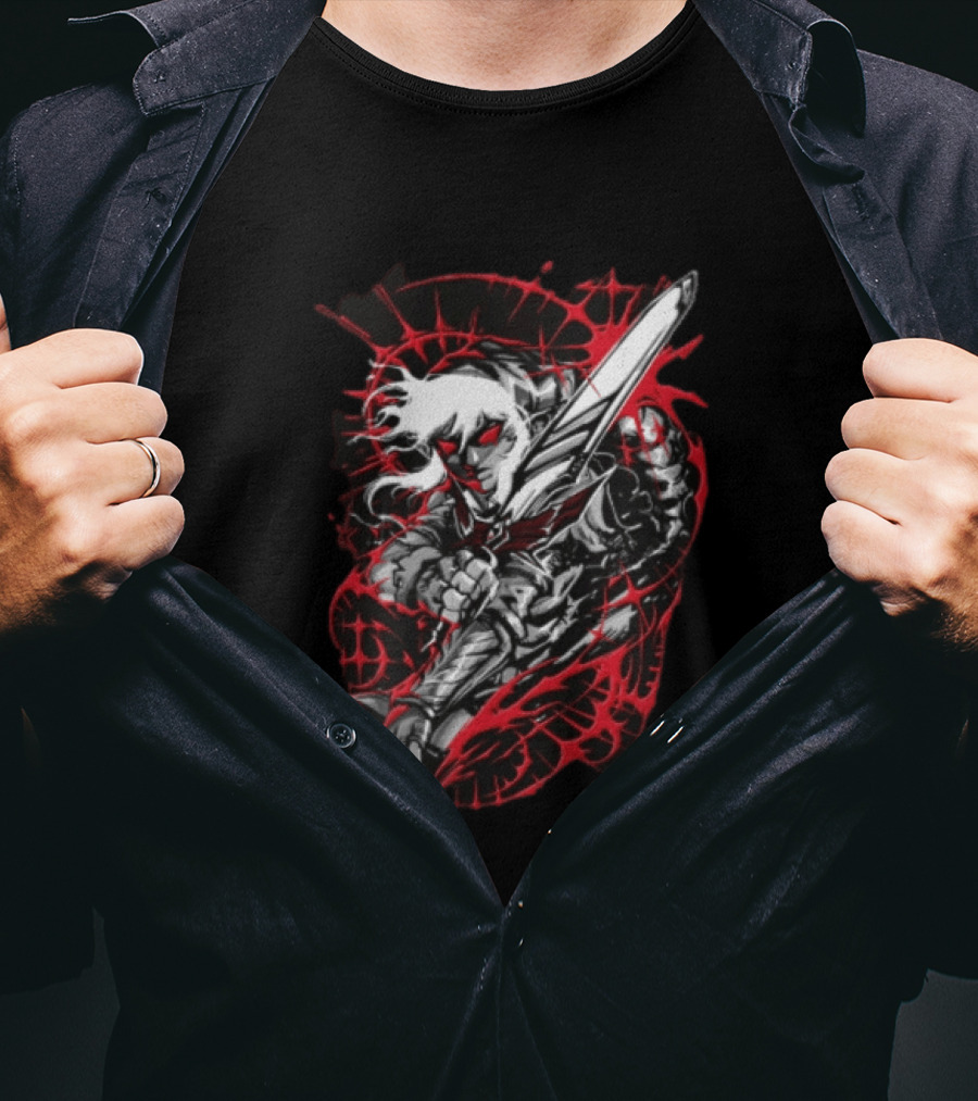 The Legend Of Zelda Link Swallowed By Darkness Red And Black T-Shirt