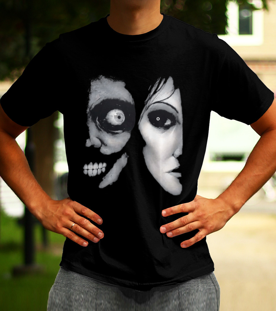 The Painter Halloween 2026 Creepy Face Illusion T-Shirt