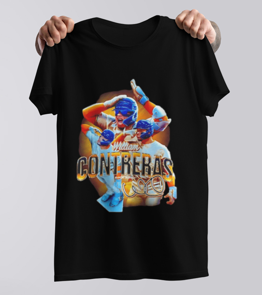 William Contreras Milwaukee Brewers Player Collage 2026 T-Shirt