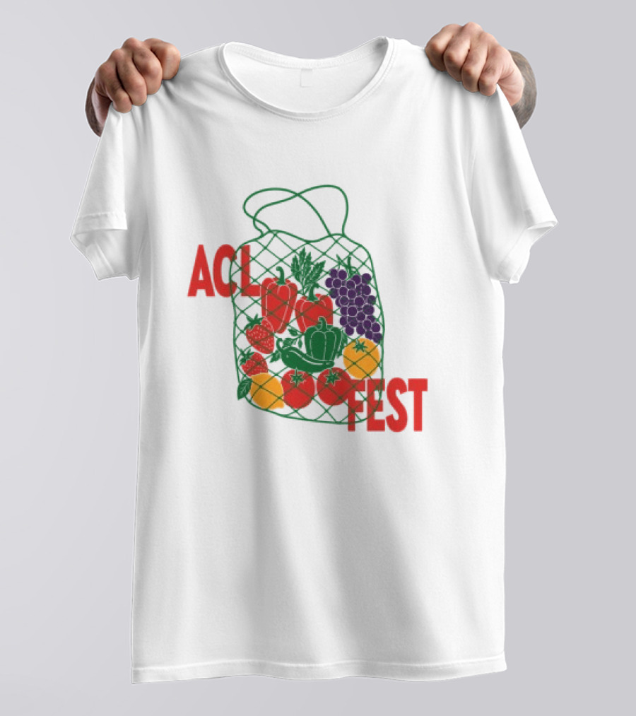 ACL Festival Women's Market Crop Top Lineup Veggie Bag T-Shirt