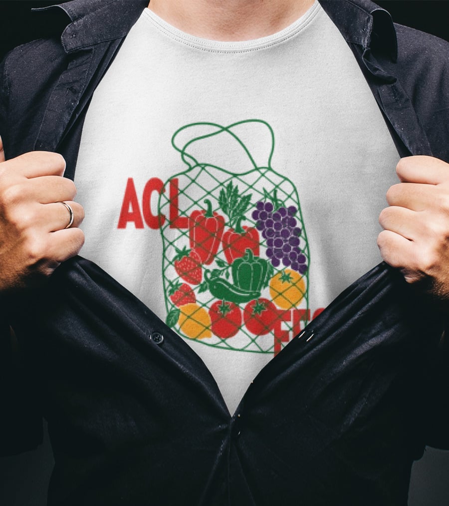 ACL Festival Women's Market Crop Top Lineup Veggie Bag T-Shirt