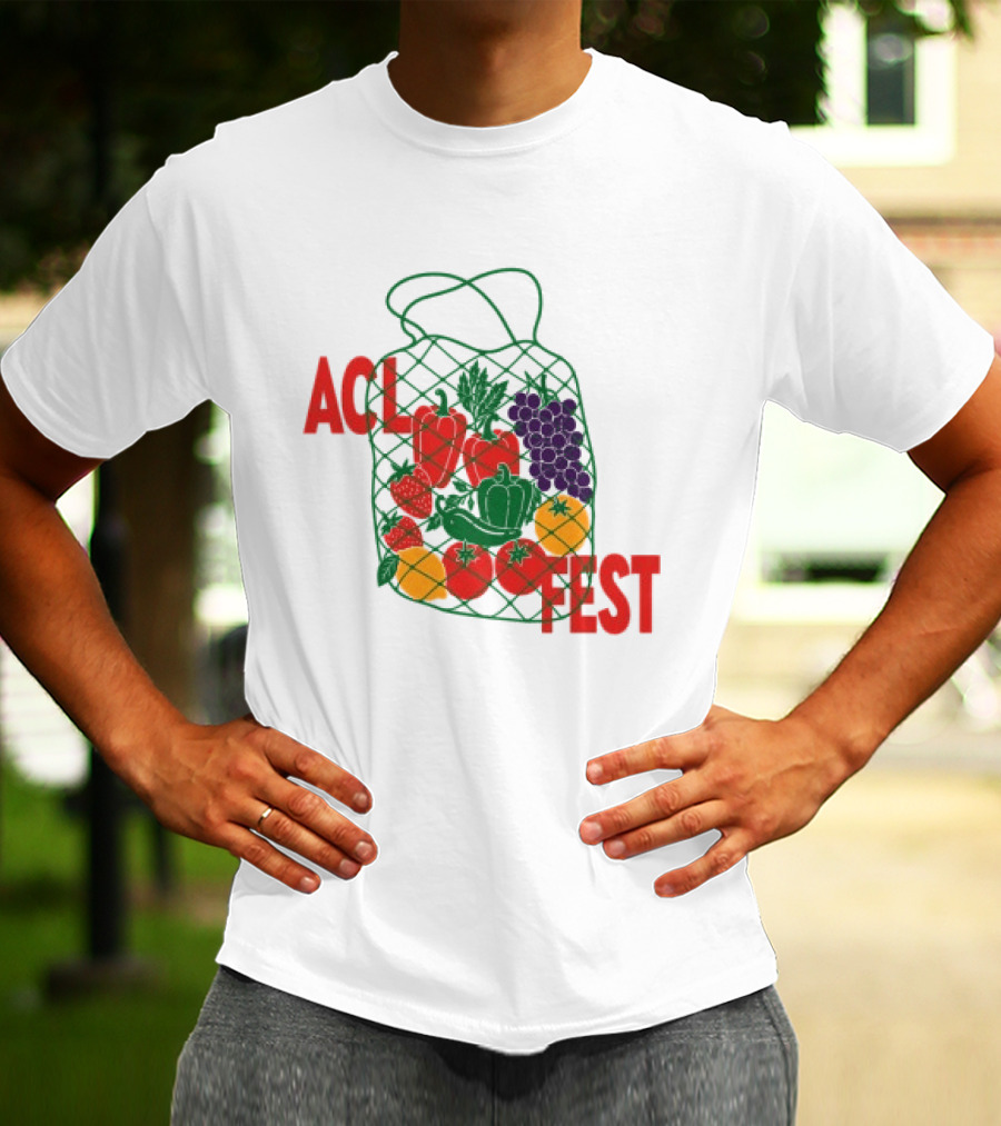 ACL Festival Women's Market Crop Top Lineup Veggie Bag T-Shirt