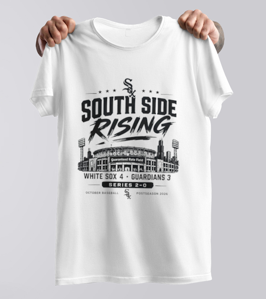 Chicago White Sox 2026 Postseason South Side Rising October Baseball Guaranteed Rate Field T-Shirt