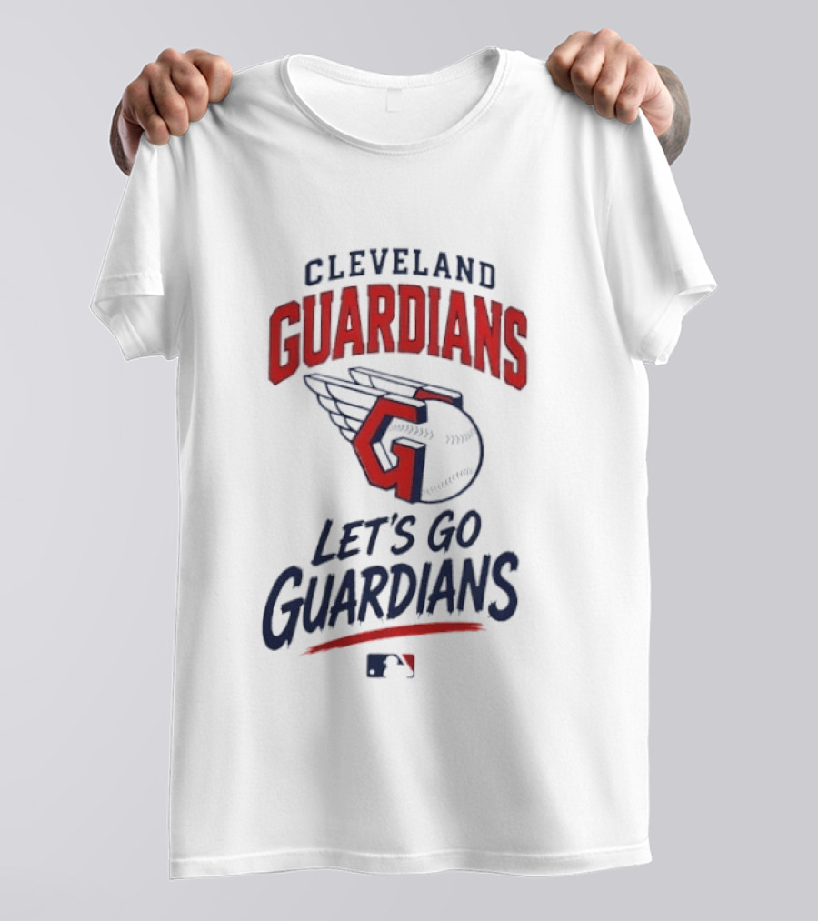 Cleveland Guardians Let's Go Guardians Winged Baseball MLB T-Shirt