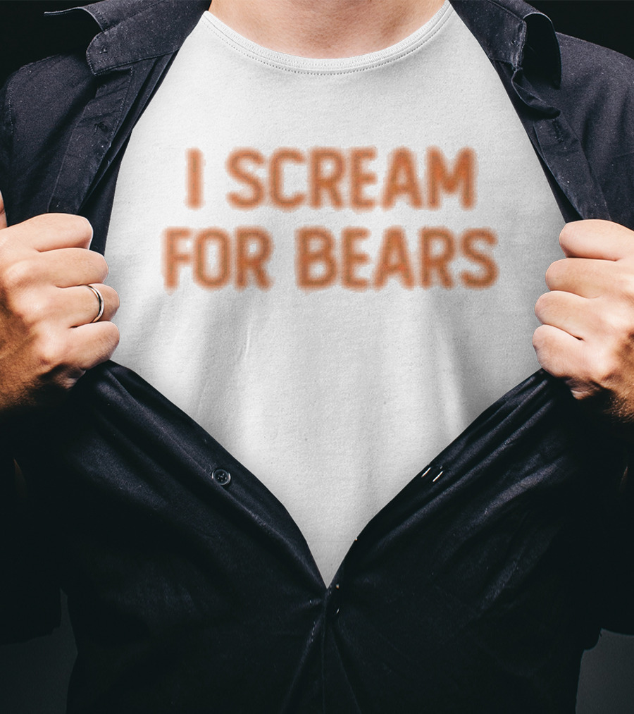 Ice Cream I Scream For Bears Costume Party T-Shirt