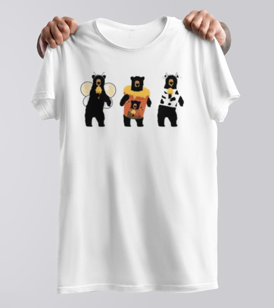 Ice Cream For Bears I Scream For Bears Costume Party Crew Neck T-Shirt