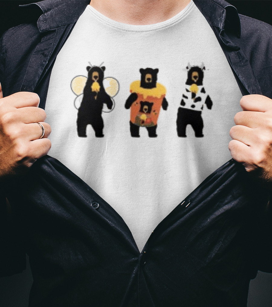 Ice Cream For Bears I Scream For Bears Costume Party Crew Neck T-Shirt