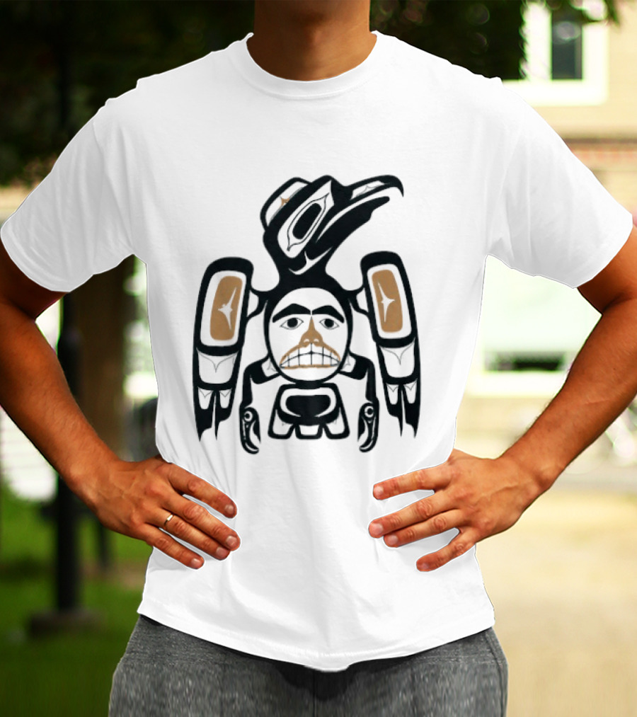 Jennifer Lawrence Turquoise Tribal Art Bird Totem T-Shirt