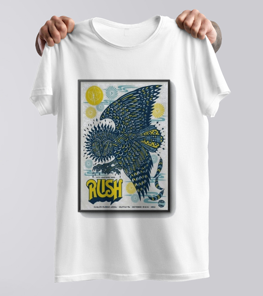 RUSH Fifty Something Tour Climate Pledge Arena Seattle WA October 10 12 2026 T-Shirt