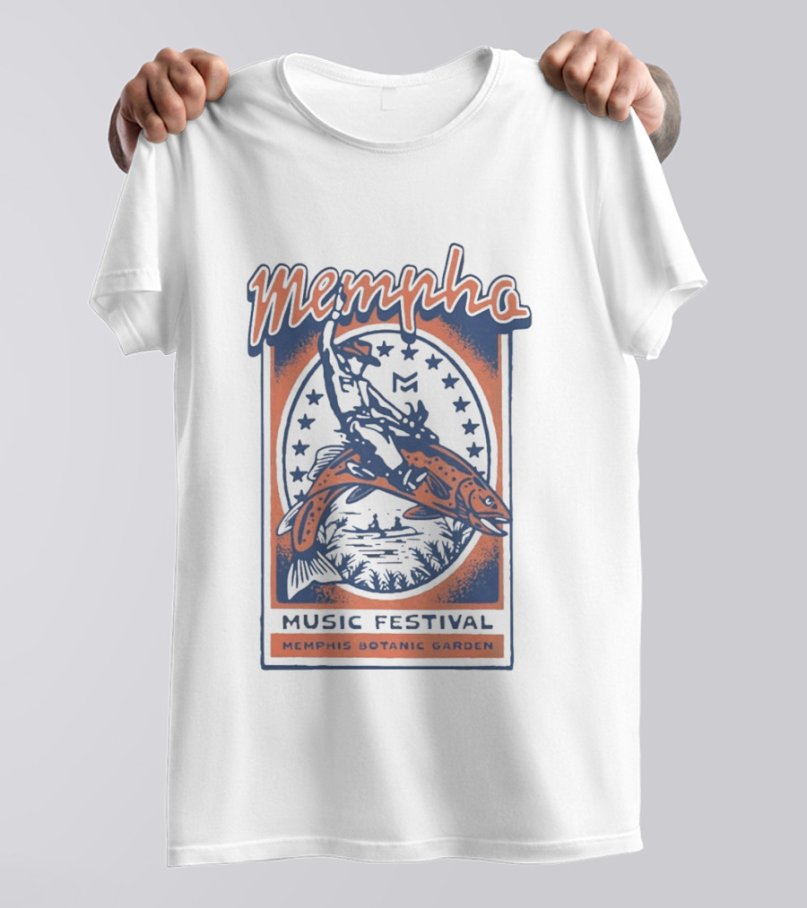Mempho Music Festival 2026 Mempho Fish Buck Memphis Botanic Garden T-Shirt
