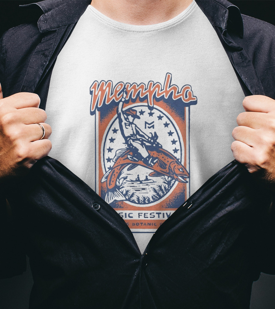 Mempho Music Festival 2026 Mempho Fish Buck Memphis Botanic Garden T-Shirt