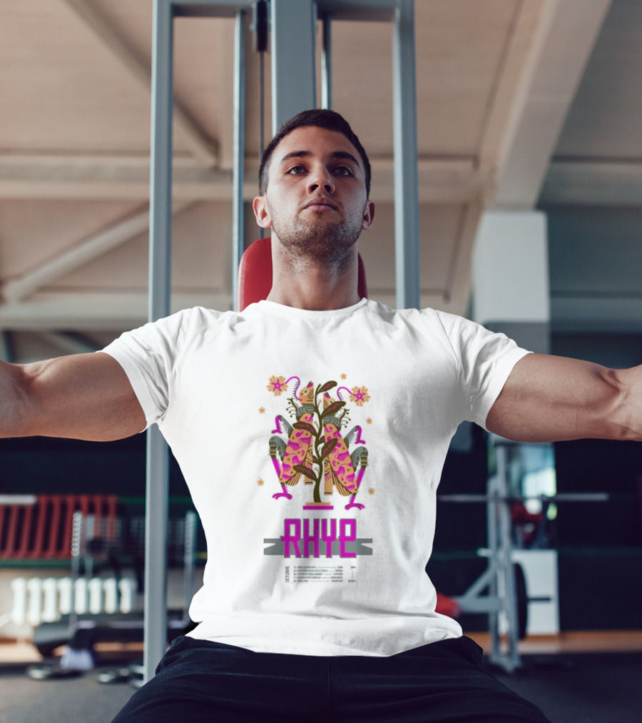 Rhye X Chepeshepe Mexico Tour 2026 Vibrant Floral And Creature Motif T-Shirt