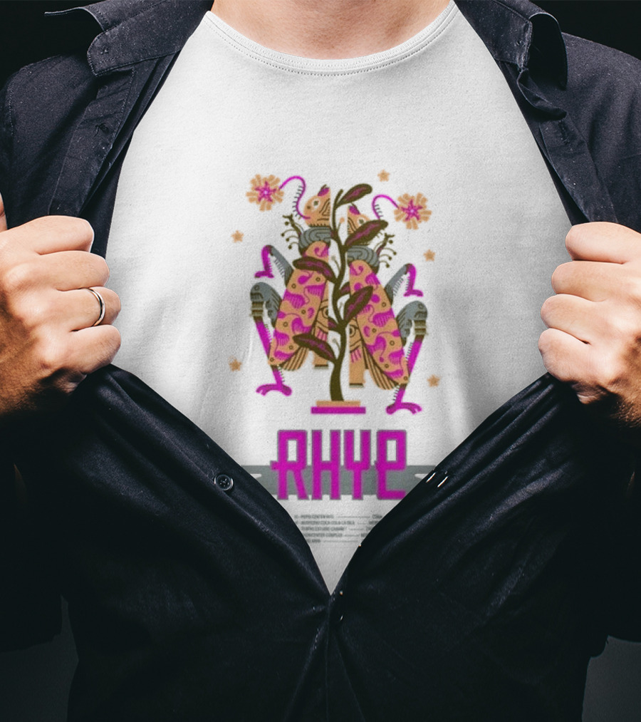 Rhye X Chepeshepe Mexico Tour 2026 Vibrant Floral And Creature Motif T-Shirt