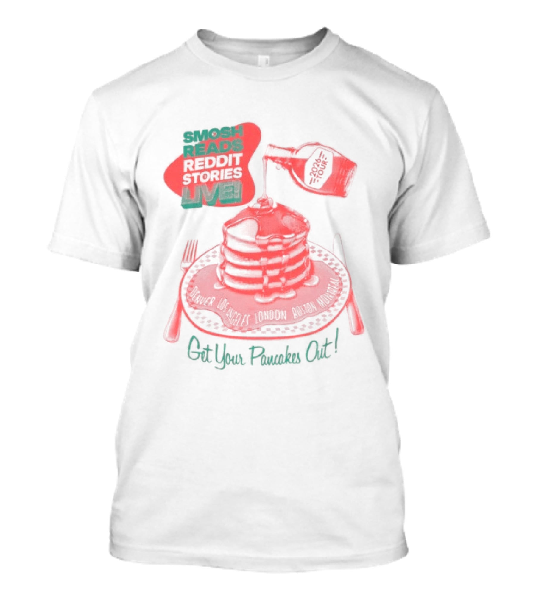 Smosh Reads Reddit Live Syrup And Pancakes T-Shirt