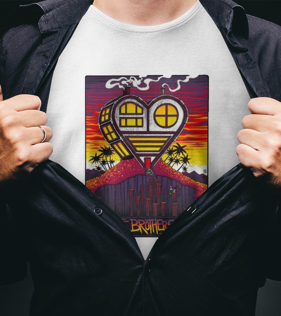 The Avett Brothers Heart Shaped House Greek Theater Los Angeles CA April 12 2025 T-Shirt