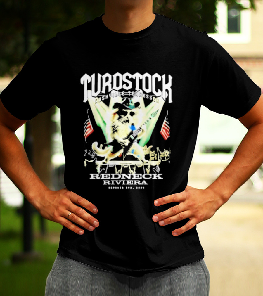 Turdstock Nashville Tennessee 2024 Redneck Riviera Guitar Rock T-Shirt