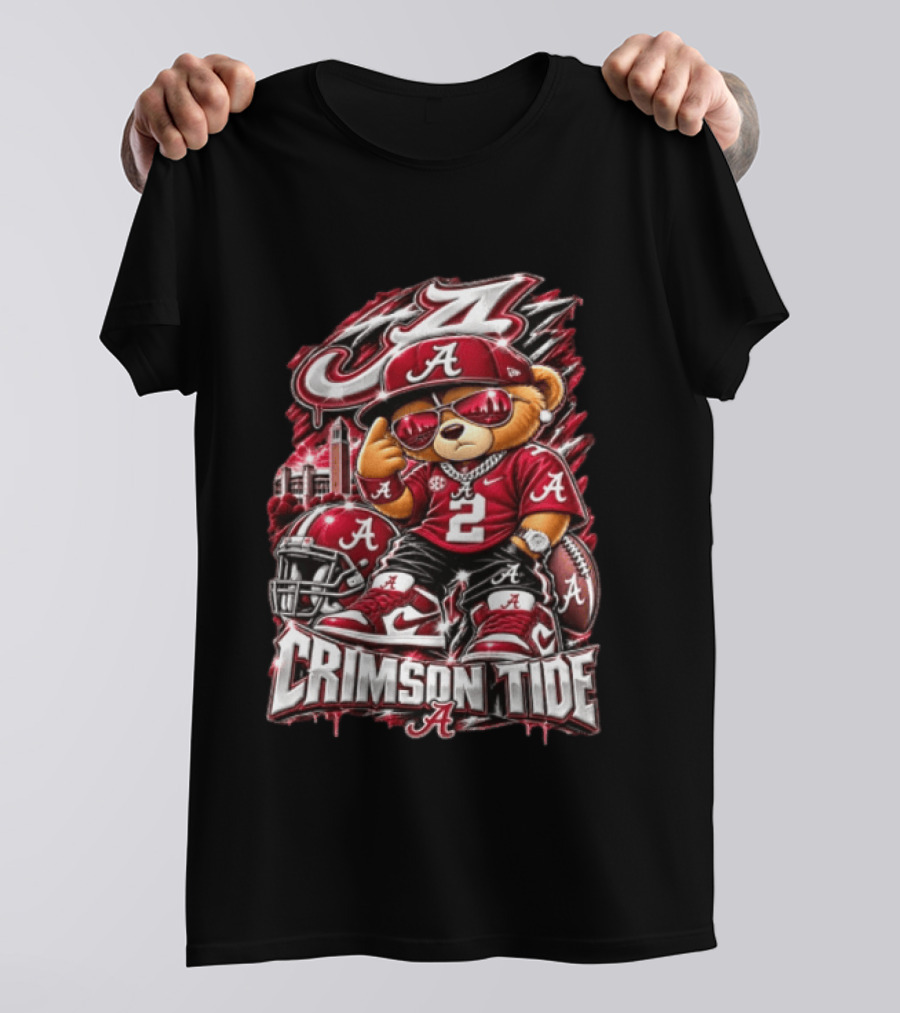 Crimson Tide Alabama Bear Football NCAA Sporting Powerhouse T-Shirt