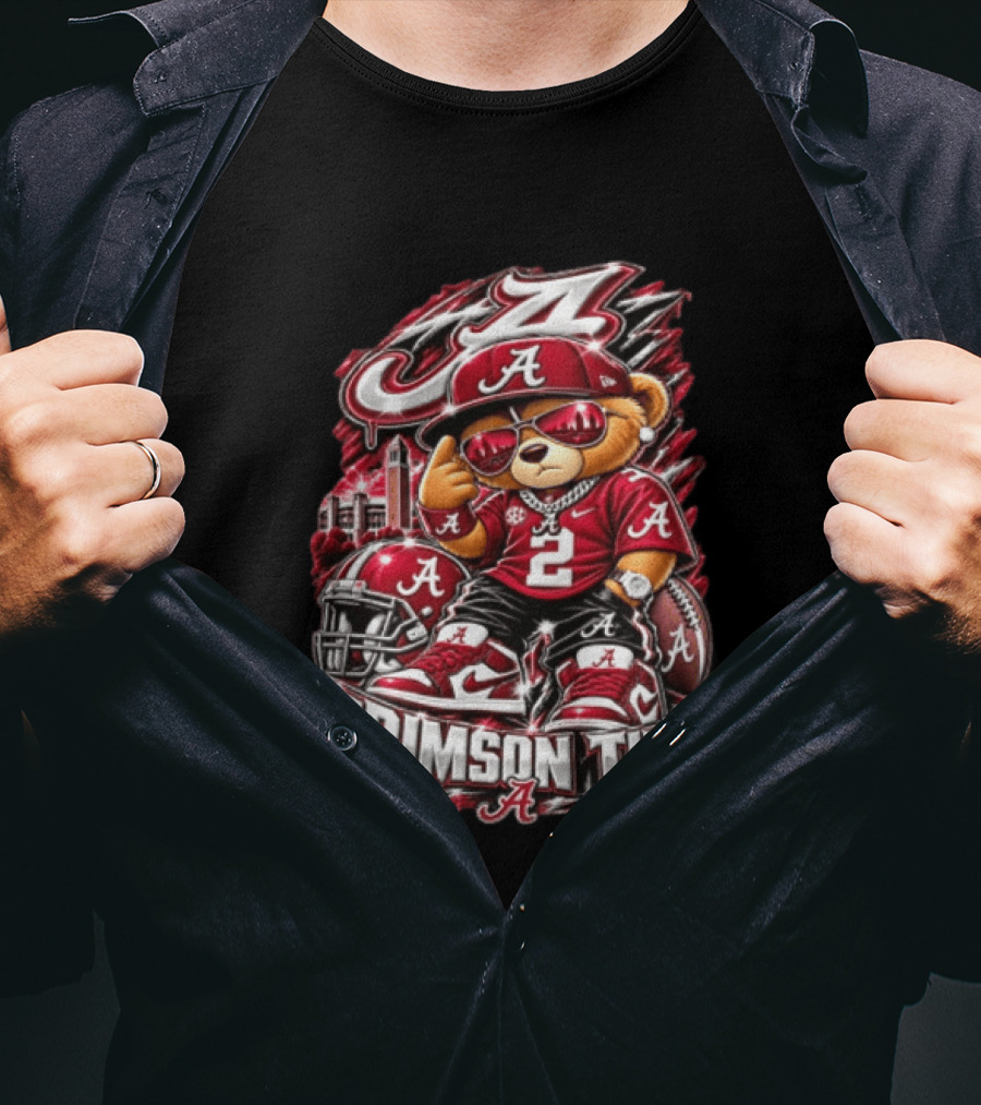 Crimson Tide Alabama Bear Football NCAA Sporting Powerhouse T-Shirt