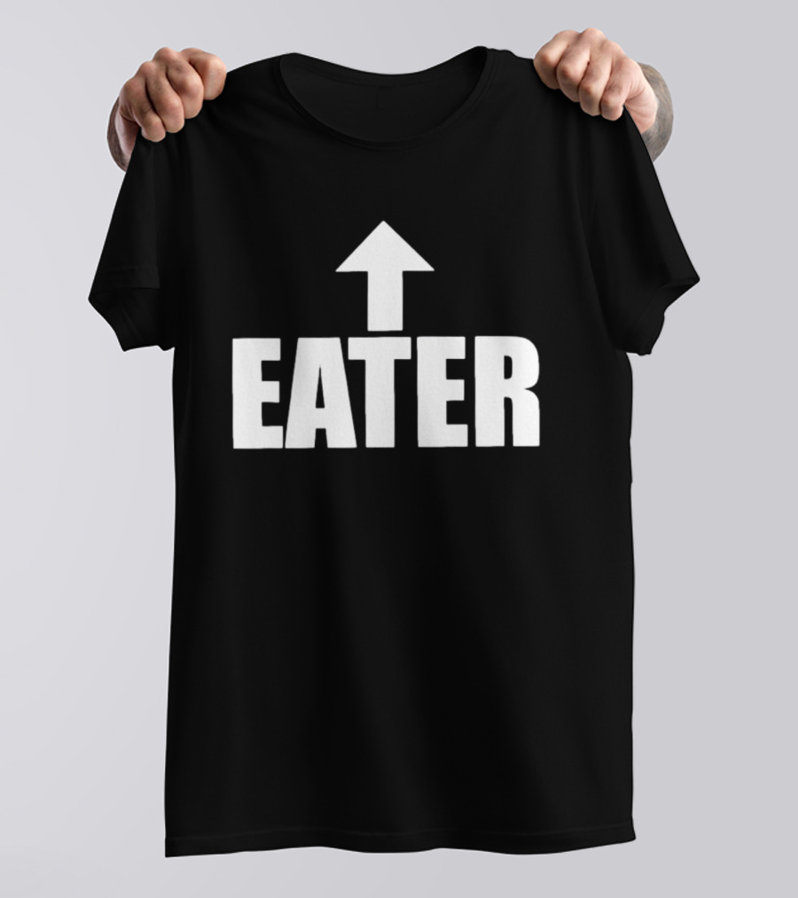Eater Foodie Hungry Appetite Eating Arrow Pointer T-Shirt