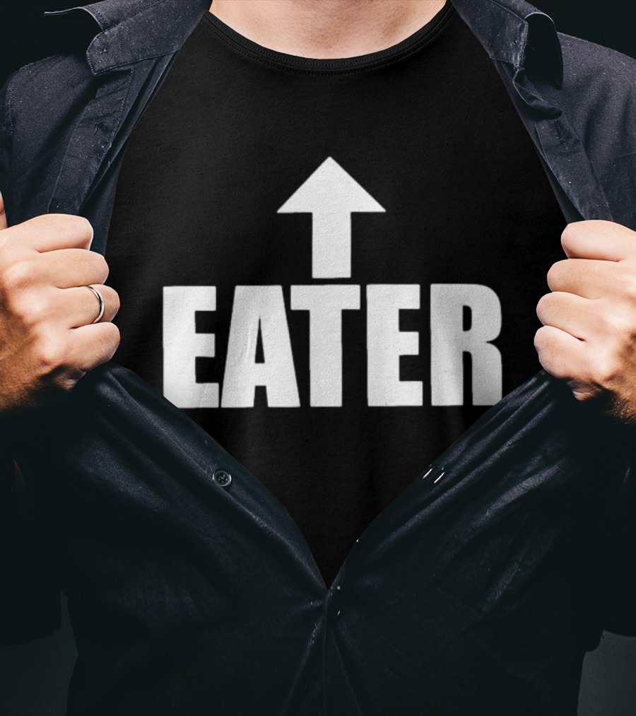 Eater Foodie Hungry Appetite Eating Arrow Pointer T-Shirt