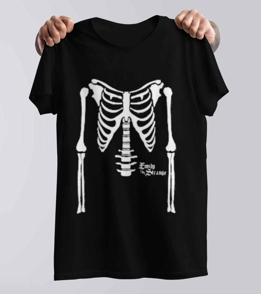 Emily Strange Skeleton Ribcage Bones T-Shirt