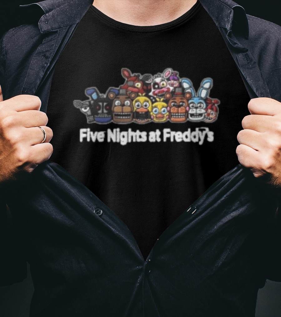 Five Nights At Freddy's Animatronic Characters Group T-Shirt