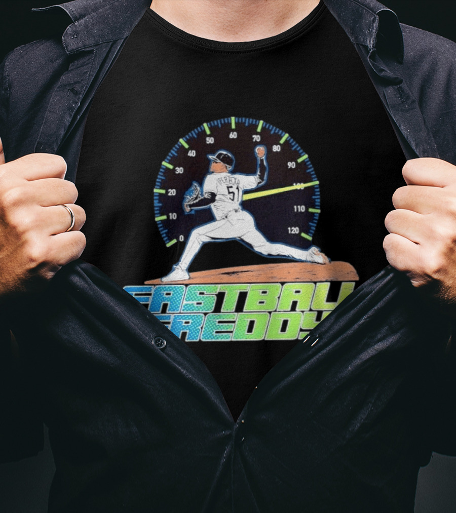 Fastball Freddy Peralta 51 Baseball Player Pitcher Speedometer T-Shirt