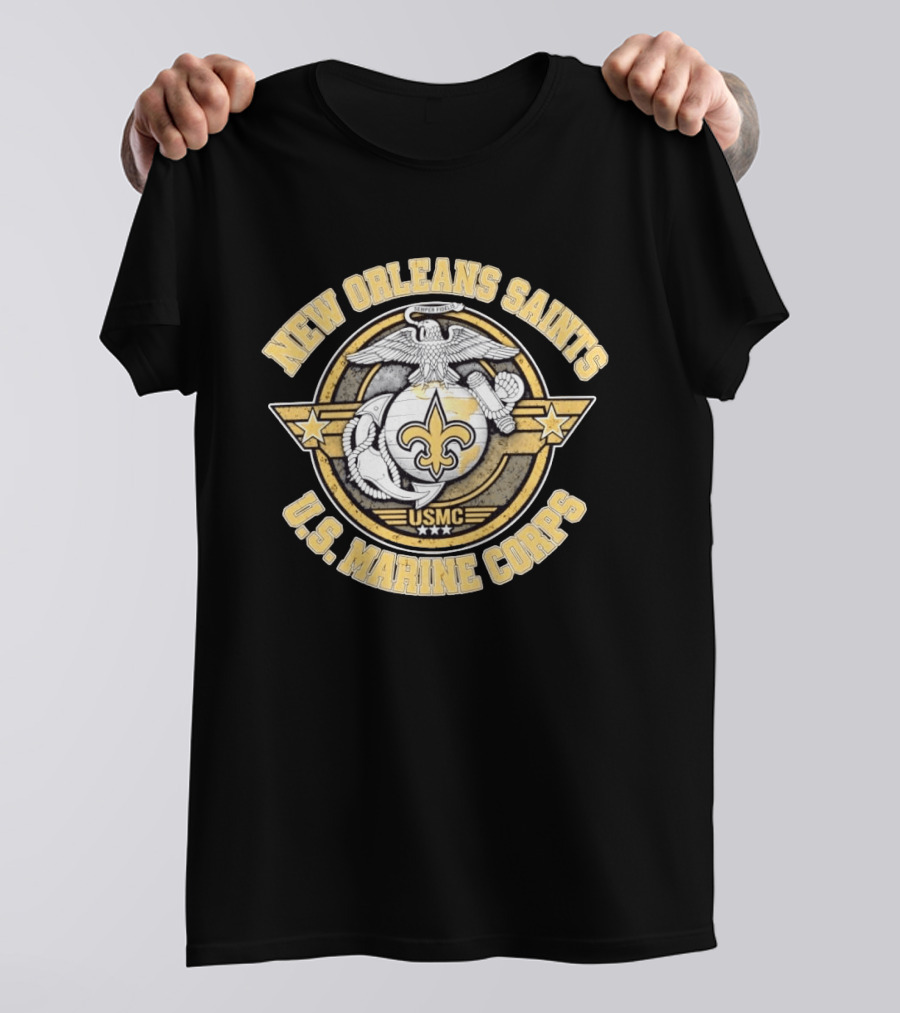 New Orleans Saints USMC Semper Fidelis T-Shirt