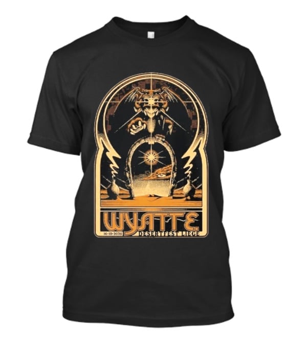 Wyatt E. Band Desertfest Belgium 2026 Liege October 16 Fantasy Dragon Portal Art Deco T-Shirt
