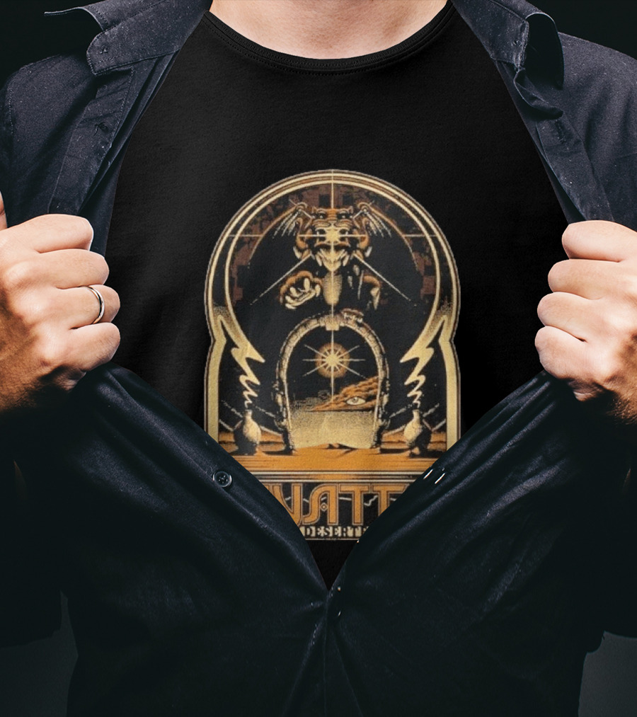 Wyatt E. Band Desertfest Belgium 2026 Liege October 16 Fantasy Dragon Portal Art Deco T-Shirt