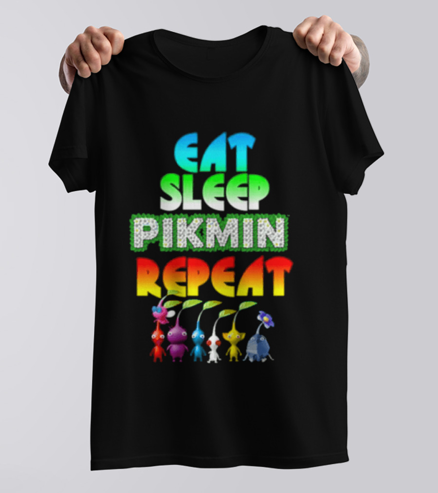 Eat Sleep Pikmin Repeat Game Lover T-Shirt