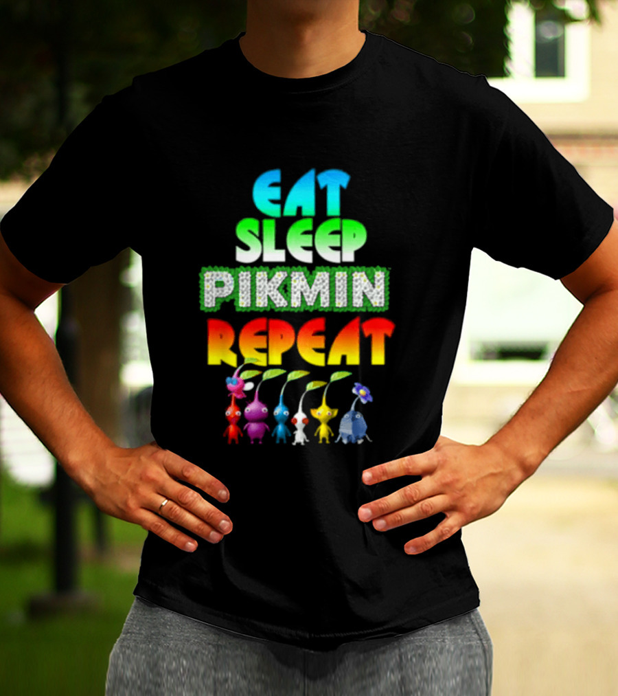 Eat Sleep Pikmin Repeat Game Lover T-Shirt
