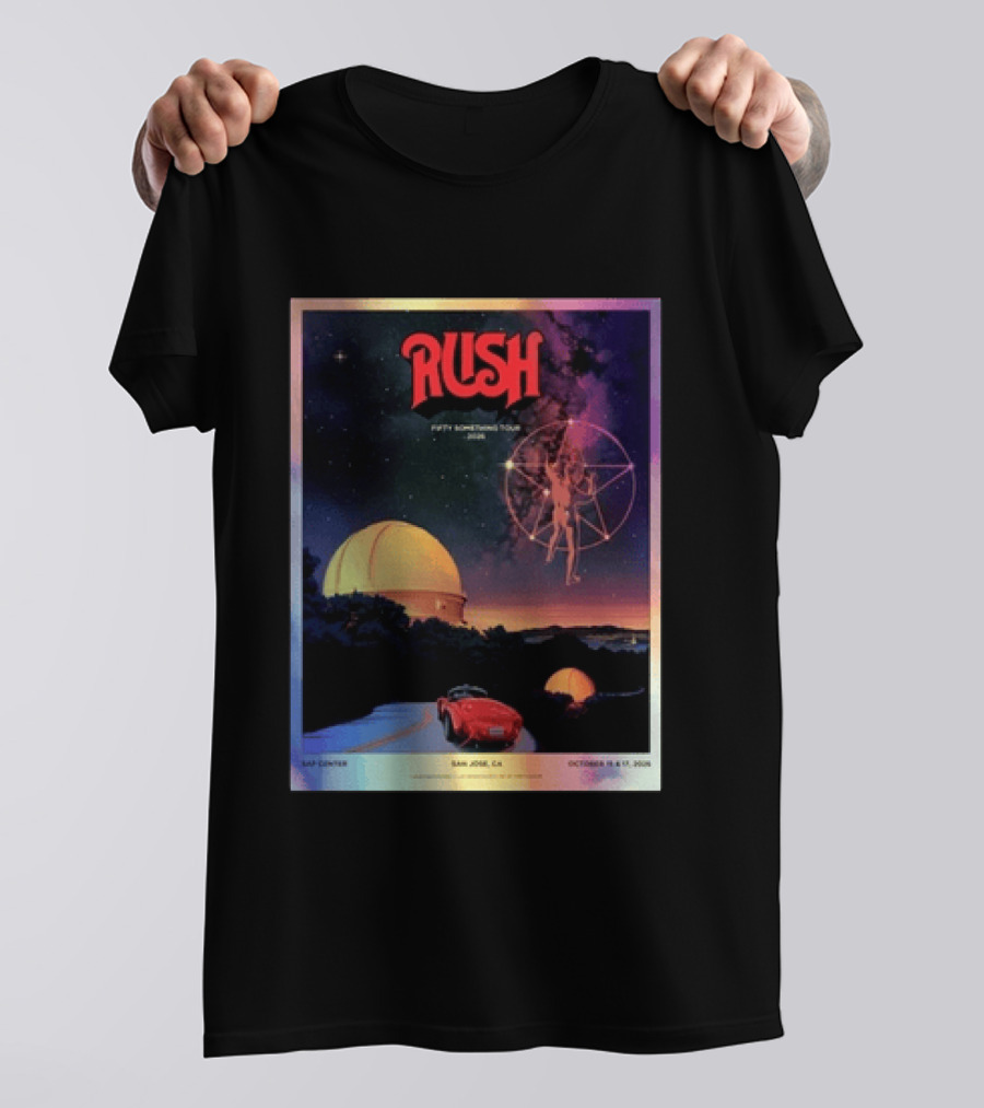 RUSH Fifty Something Tour 2026 San Jose SAP Center October 15 & 17 Concert T-Shirt
