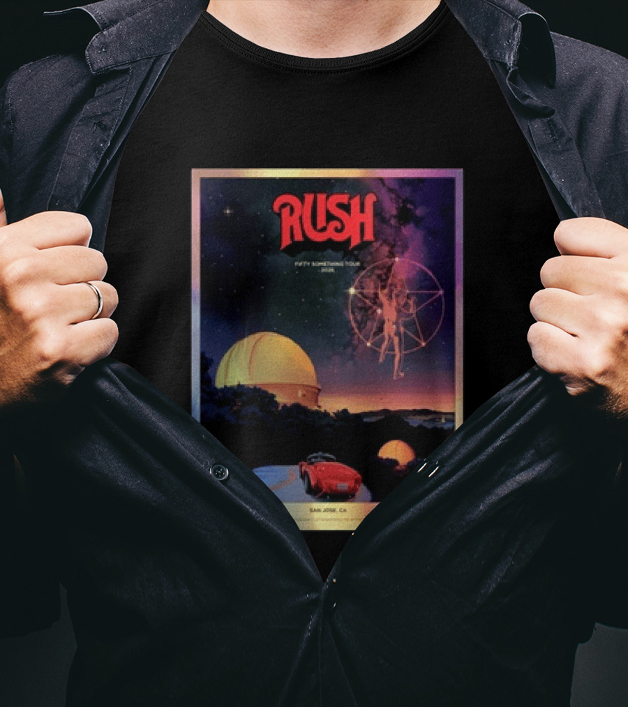 RUSH Fifty Something Tour 2026 San Jose SAP Center October 15 & 17 Concert T-Shirt