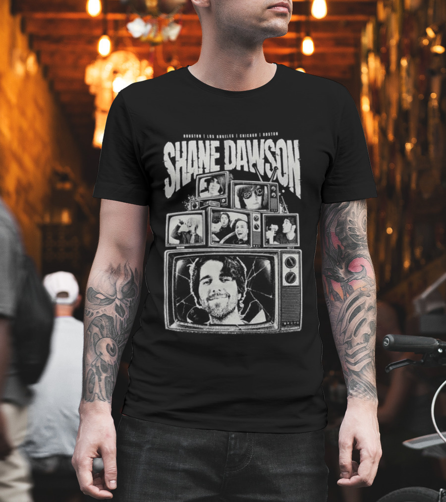 Shane Dawson 2026 Tour Retro TV Collage T-Shirt