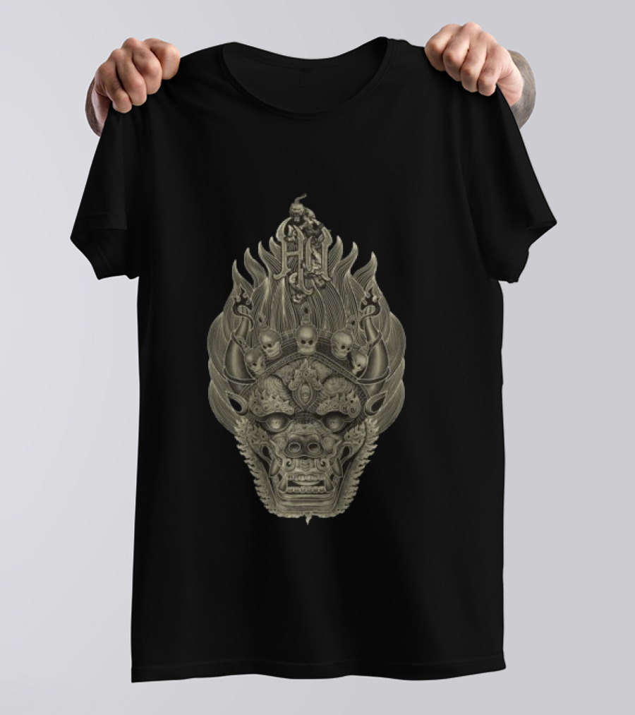 The Hu Store Halloween Mask Skull T-Shirt
