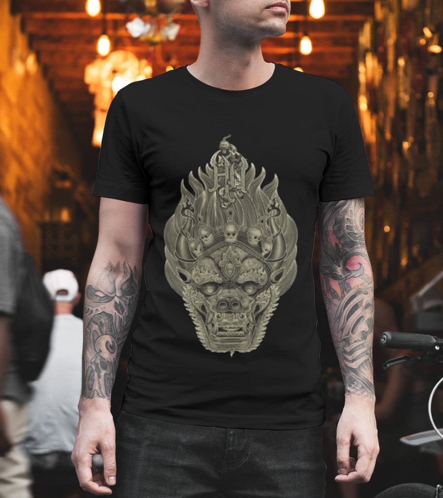 The Hu Store Halloween Mask Skull T-Shirt