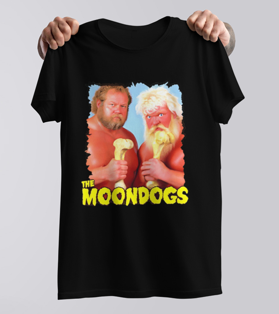 The Moondogs Wrestling Tag Team Iconic Bone Props T-Shirt