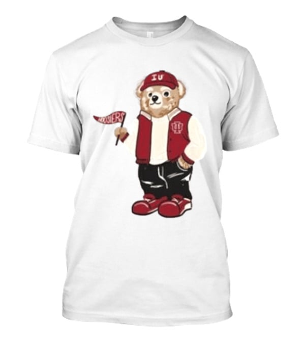 Indiana Hoosiers Polo Bear IU Jacket And Cap T-Shirt