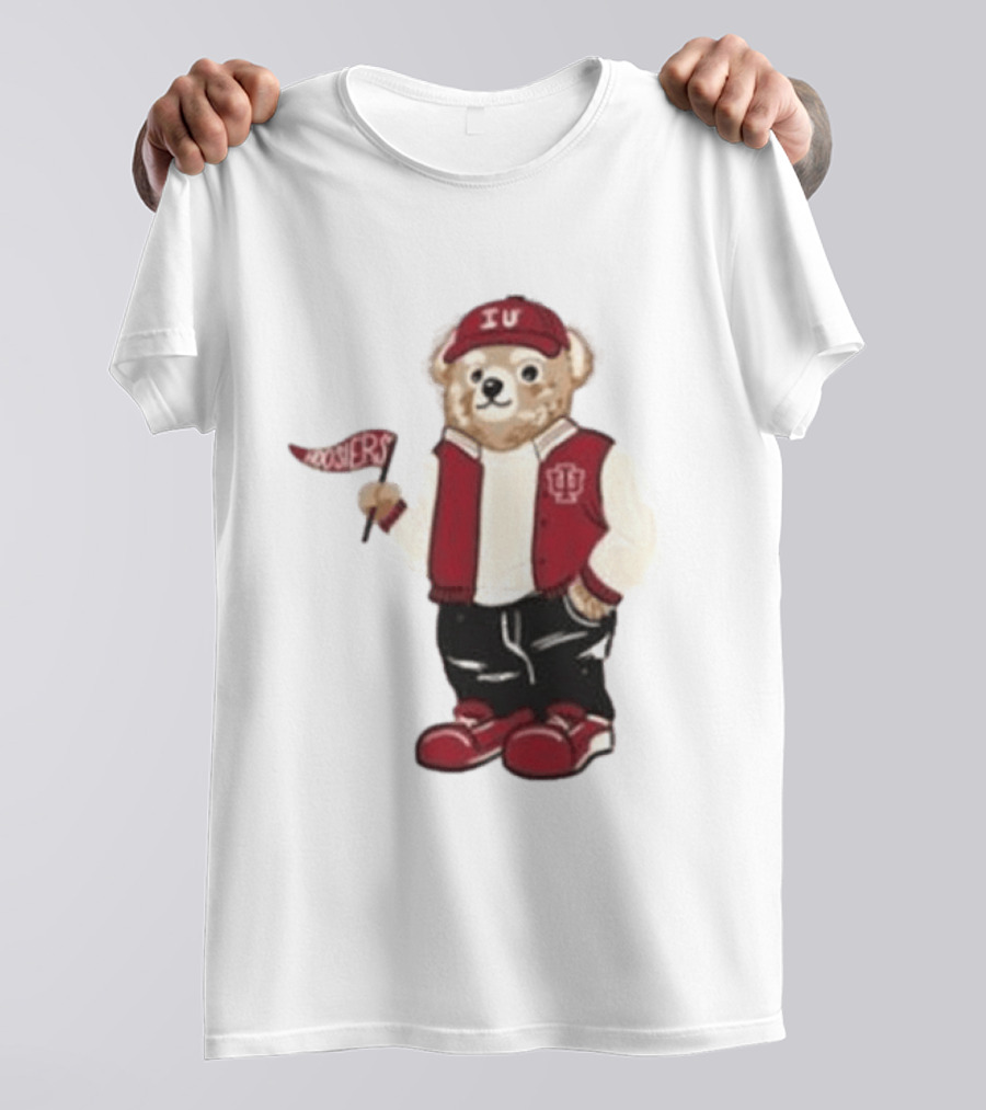 Indiana Hoosiers Polo Bear IU Jacket And Cap T-Shirt