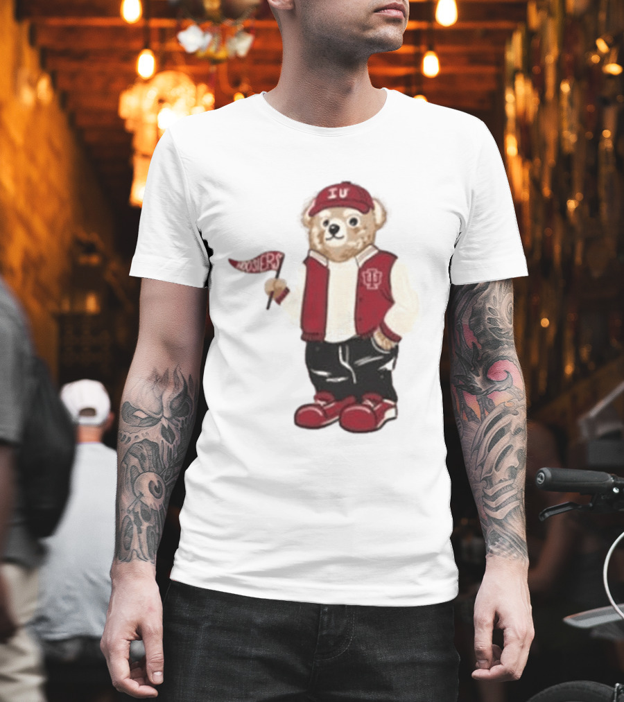 Indiana Hoosiers Polo Bear IU Jacket And Cap T-Shirt