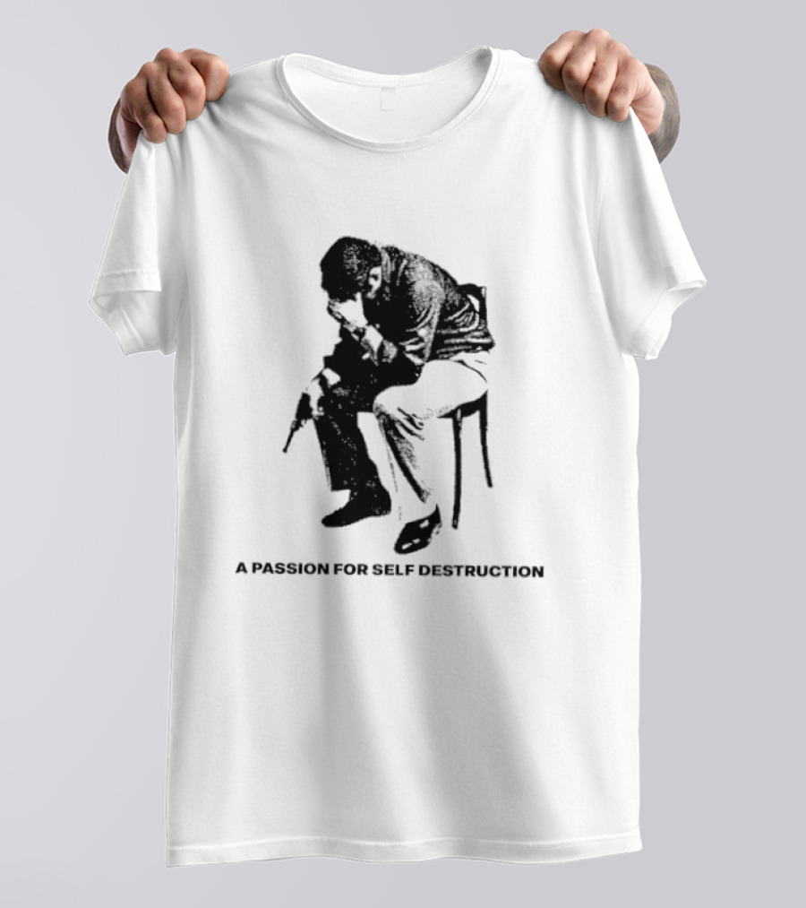 A Passion For Self Destruction Dark Aesthetic Sitting Figure T-Shirt