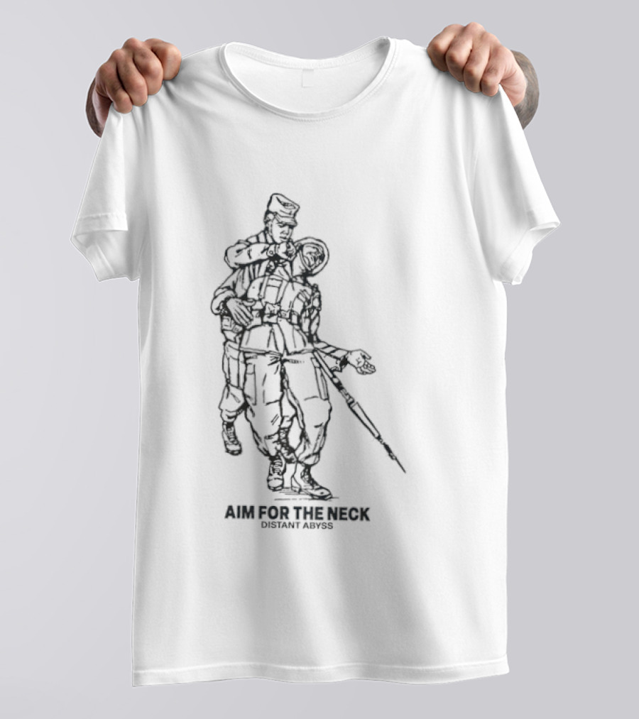Aim For The Neck Distant Abyss Tactical Soldier T-Shirt
