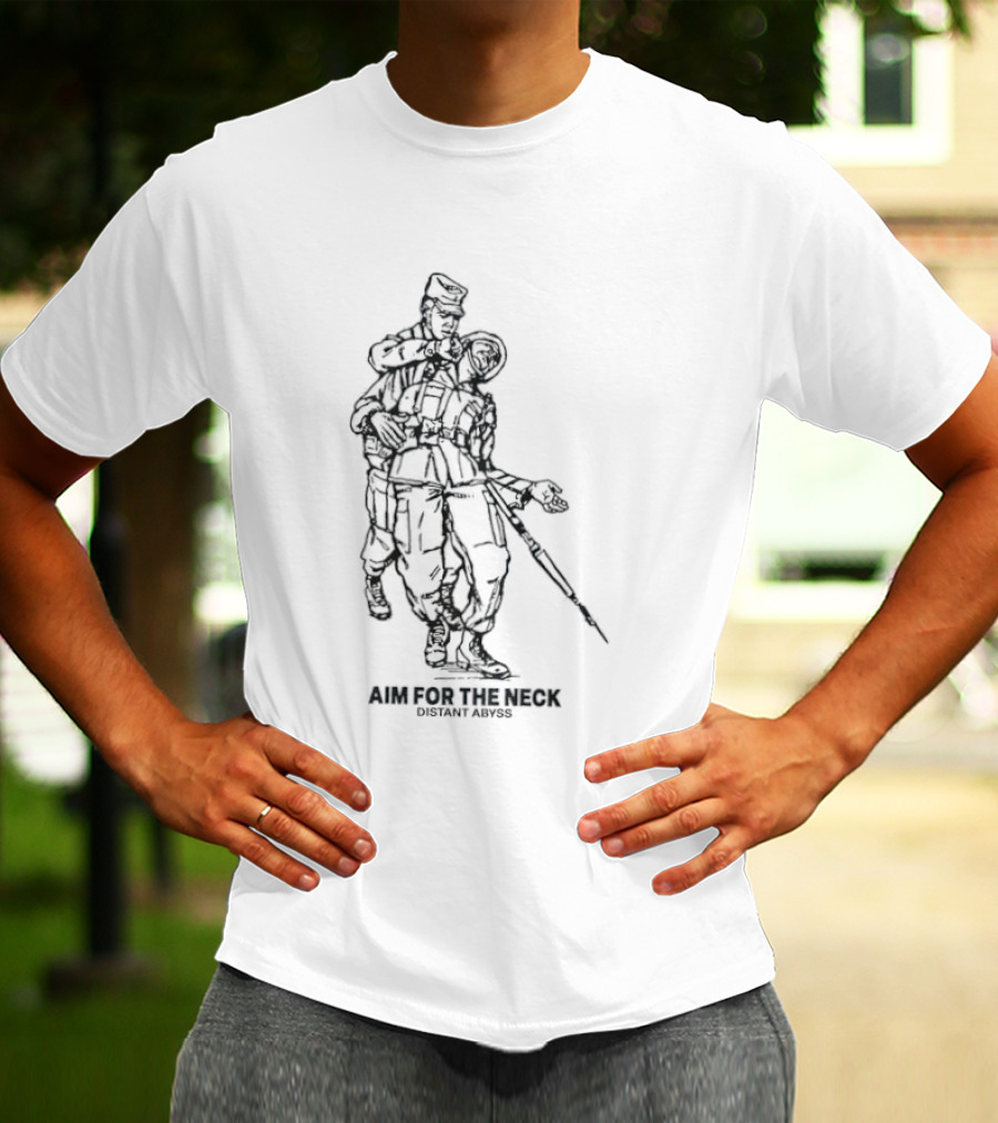 Aim For The Neck Distant Abyss Tactical Soldier T-Shirt