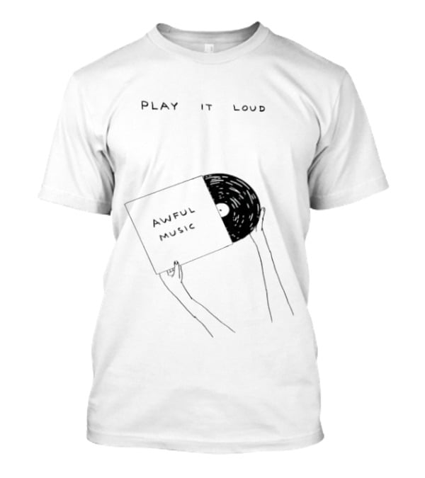 Awful Music Play It Loud Vinyl Record T-Shirt