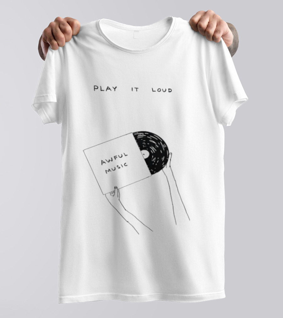 Awful Music Play It Loud Vinyl Record T-Shirt